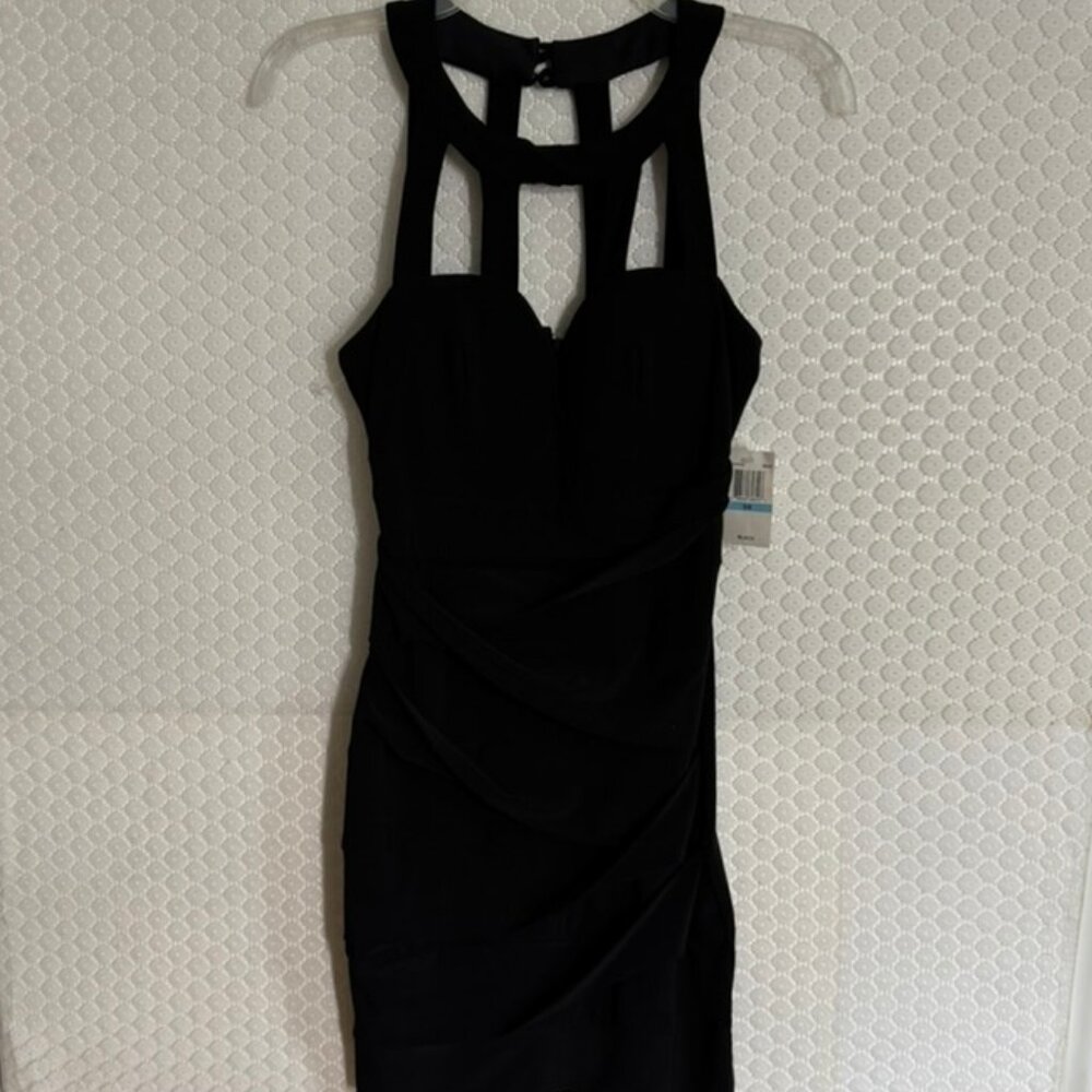 NWT B. Darling Junior Cutout Ruched Bodycon Little Black Dress- Sz. 5/6